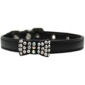 Unconditional Love Bow-dacious Crystal Dog CollarBlack Size 12 UN764939